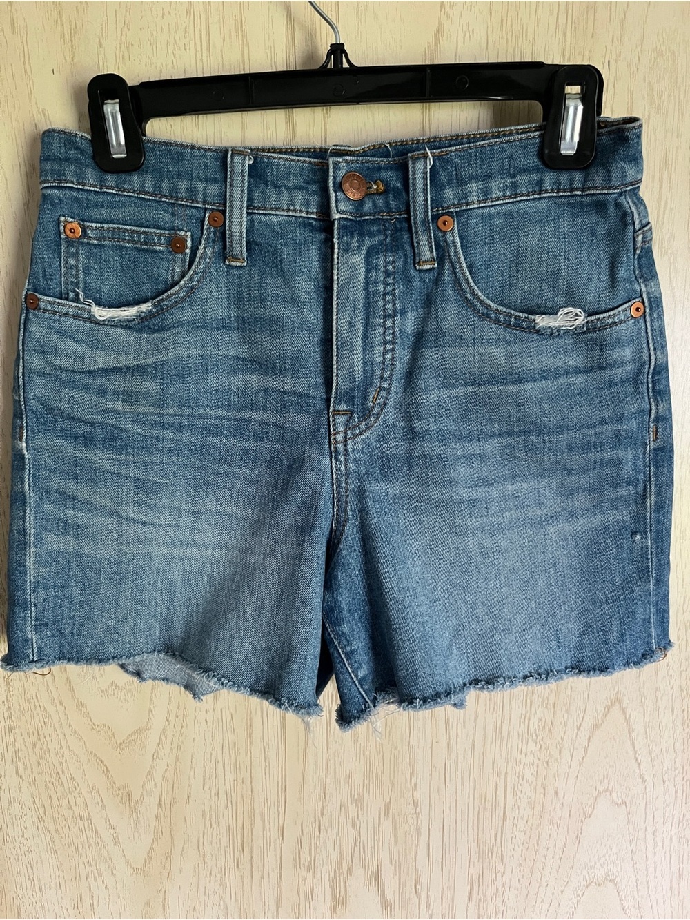 MADEWELL High Rise Denim Shorts Sz 25